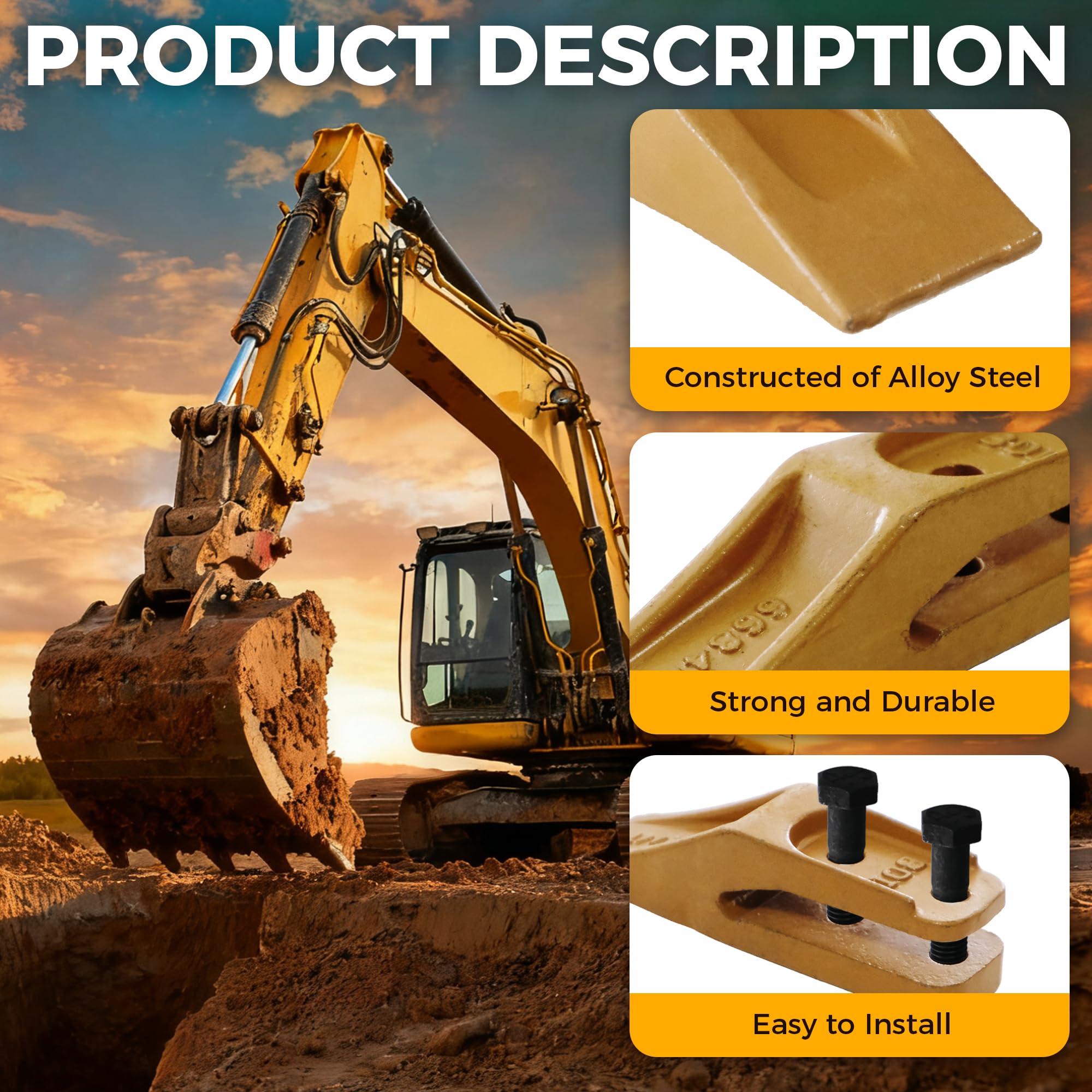 BDI Wear Parts 6684447 Trenching Bucket Teeth, Bobcat Style Skid